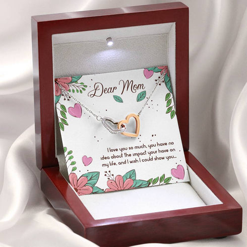 Dear mum - i love you so much (interlocking hearts)